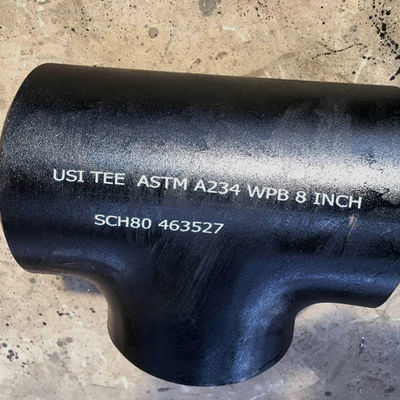 Butt Welding Fittings Mild Steel Tee Astm A234 Wpb Sch80 Std Xs Dn100 Equal